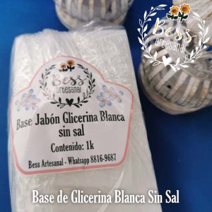 Base de glicerina premium blanca, sin sal 1kg