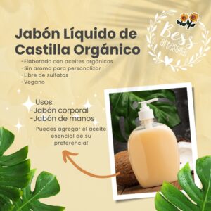 Base de jabón líquido orgánico de Castilla Stephenson 1litro