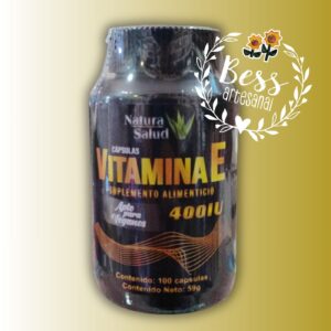 Vitamina E 400 UI Natura Salud Apto para Veganos (100 cápsulas)