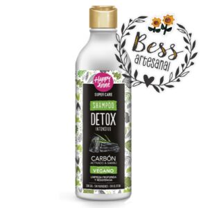 Shampoo Vegano Carbón Detox intensivo HAPPY ANNE 340 ml