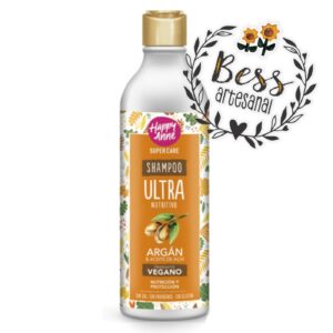 Shampoo Vegano Argán Ultranutritivo HAPPY ANNE 340 ml