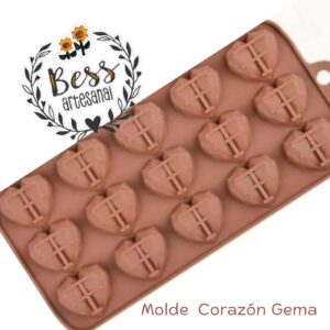 Molde corazón gema pequeño