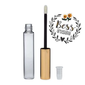Envase Lipgloss tapa dorada