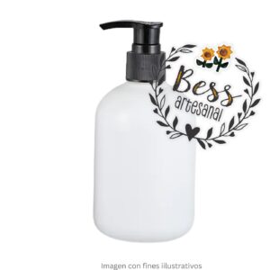 Envase blanco dispensador tapa negra (250 ml)
