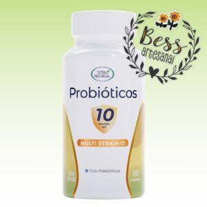 Probióticos 10 billones UFC - Total Natural (60 cápsulas)