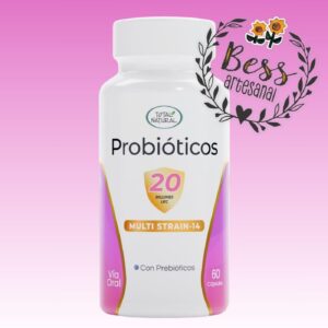 Probióticos 20 billones UFC - Total Natural (60 cápsulas)