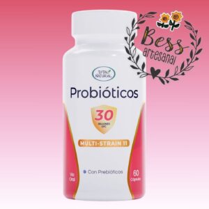 Probióticos 30 billones UFC - Total Natural (60 cápsulas)
