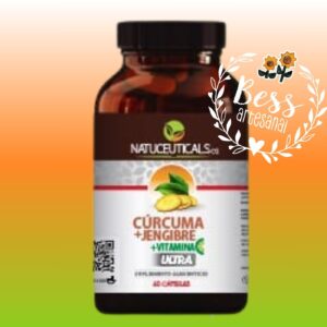 Cúrcuma+jengibre+Vitamina C ULTRA Natuceuticals (60 cápsulas)