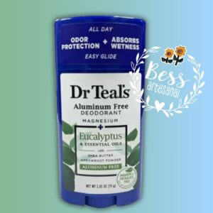 Desodorante MAGNESIUM + EUCALYPTUS Dr. Teal´s (75 grs) Libre de Aliminio