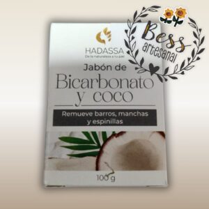Jabón de Bicarbonato y Coco HADASSA (100 grs)