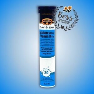 DAY by DAY Calcium + Vitamina D KRÜGER (sabor naranja) 20 tabletas efervescentes