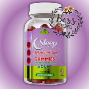 Sleep Melatonin 5 mg Gummies for Adults ALFA (60 gomitas)