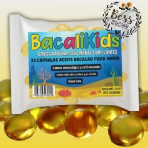 Aceite hígado de Bacalao para niños BACALIKIDS Natural Health (25 caps)