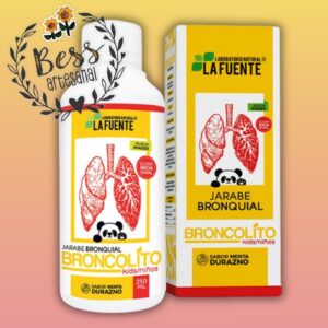 Jarabe Bronquial BROCOLITO kids/niños La Fuente (sabor menta durazno) 250 ml