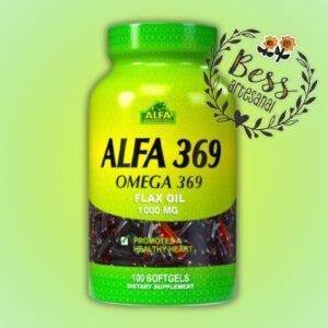 Omega 3 6 9 de Aceite de Linaza ALFA (100 softgels) ideal para personas alérgicas a los mariscos