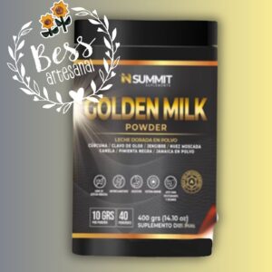 Leche dorada en polvo NSUMMIT (cúrcuma/clavo/jengibre/nuez moscada/canela/pimienta/jamaica) 400 grs