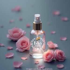 Agua de rosas (botella spray) 2 onzas