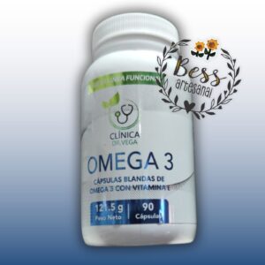 Omega 3  Clínica Dr. Vega (Fortalece neuronas y vasos sanguíneos) 60  cápsulas