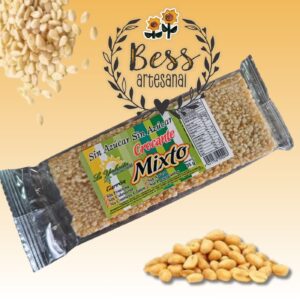 Turrón Mixto (Maní y Ajonjolí) crocante SIN AZÚCAR 35 grs LA YERBERITA