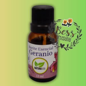 Aceite Esencial de Geranio NATURA506 (antiséptico, antibacteriano, antioxidante y calmante) 15 ml