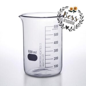 Beaker vidrio Transparente (grado laboratorio) 600 ml