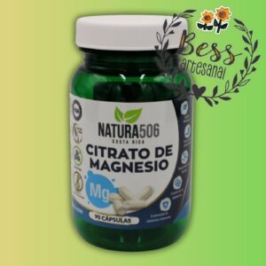 Cápsulas de Citrato de Magnesio NATURA506 (esencial para el funcionamiento de las células, músculos, huesos, nervios y el corazón) 90 cápsulas