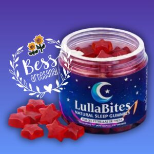 LullaBites -Gomitas naturales para dormir- SIN melatonina (60 gomitas)