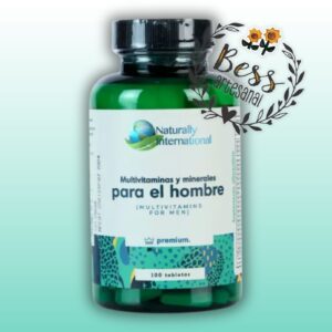 Multivitaminas y minerales PARA EL HOMBRE Naturally International (100 tabletas)