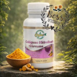 Colágeno Hidrolizado + Cúrcuma  Organi.k (90 cápsulas)