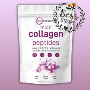 Multicolágeno (tipo I,II,III,V,X + Biotina+ Vit C+ Ácido Hialurónico) MICROINGREDIENTS (454 grs)