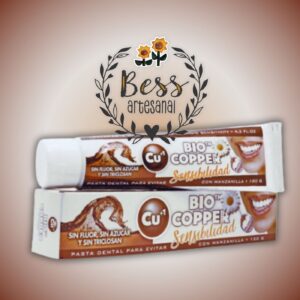 Pasta dental BIO COPPER para evitar Sensibilidad (sin flúor, sin azúcar, sin triclosán) 120 grs