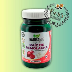 Cápsulas de Raíz de Remolacha NATURA506 (energía, circulación, salud cardiovascular) 90 cápsulas