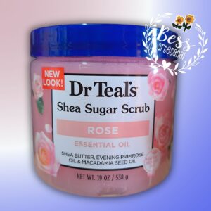 Exfoliante corporal de Azúcay Karité con Aceite Esencial de Rosa Dr. Teal´s (538 grs)